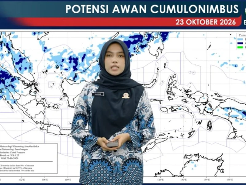 Waspada Awan Cumulonimbus yang Pengaruhi Penerbangan di 10 Wilayah pada Jumat 23 Oktober 2026