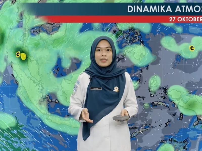 BMKG Prediksi Hujan di Sejumlah Wilayah Indonesia pada 27 Oktober 2026, Waspadai Hujan Petir