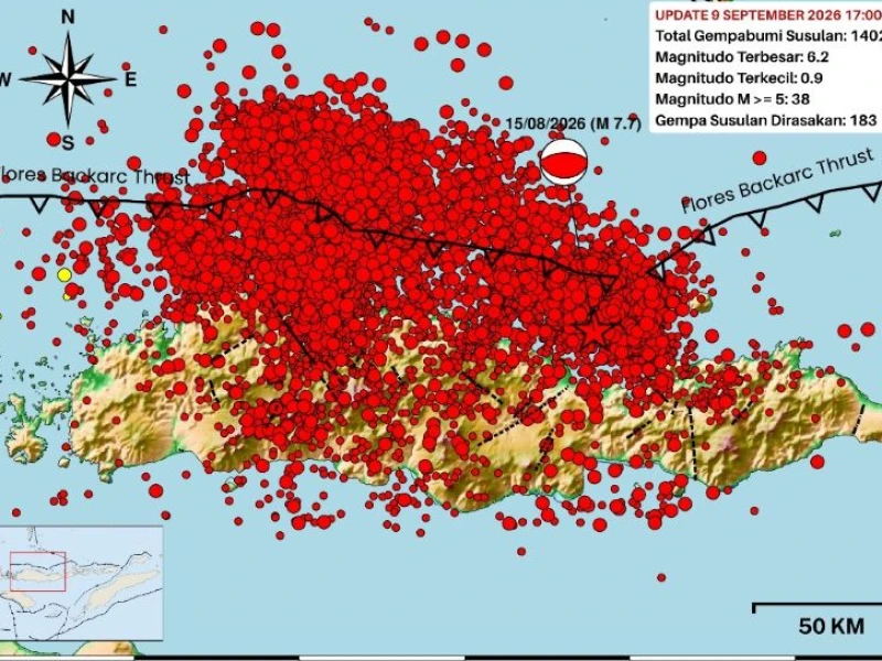 Terjadi 14.023 Gempa Susulan Flores, Ini Penjelasan Ilmiahnya