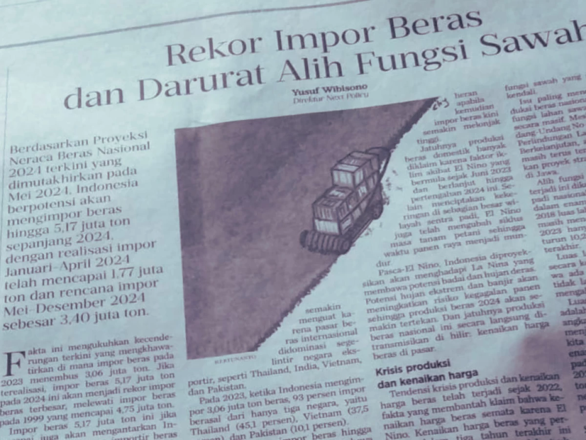 Indonesia: Beras dan Cerita-cerita Sengsara