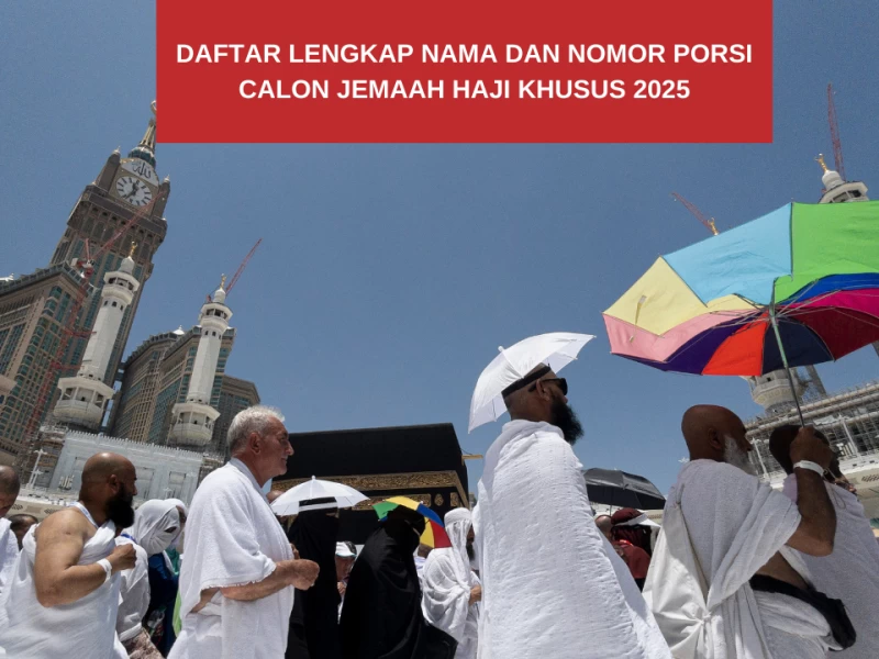 17.680 Nama Jemaah Haji Khusus Berangkat Tahun 2025, Berikut Daftar Lengkap Nama dan Nomor Porsi