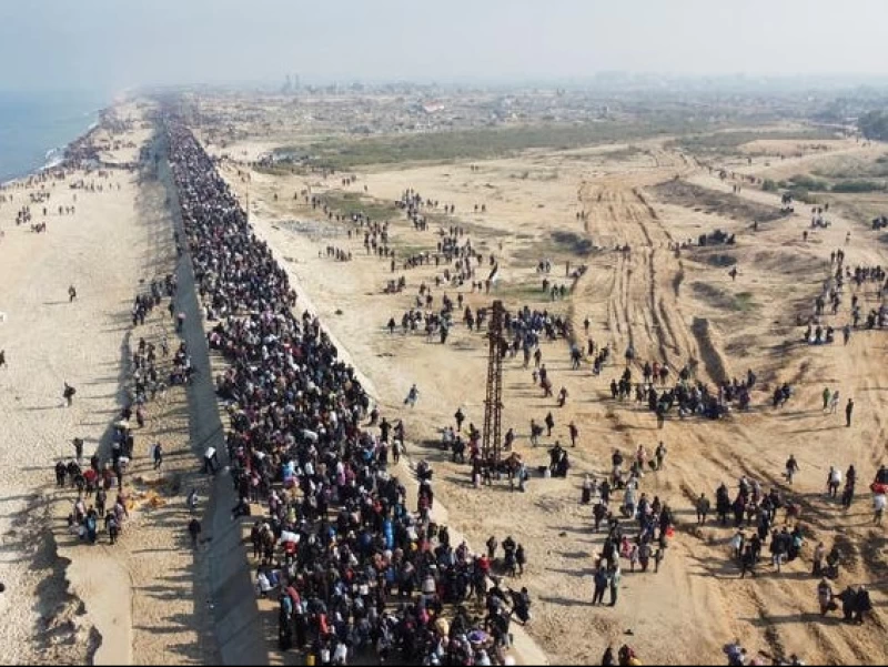 Ratusan Ribu Pengungsi Palestina Kembali ke Gaza Utara usai Gencatan Senjata