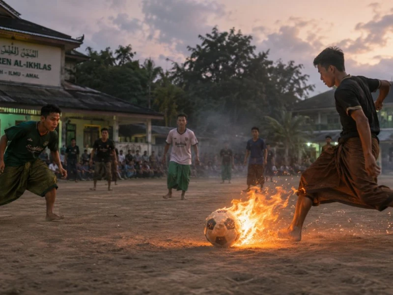 Sepak Bola Api dan Jalan Baru Pariwisata Spiritual Pesantren