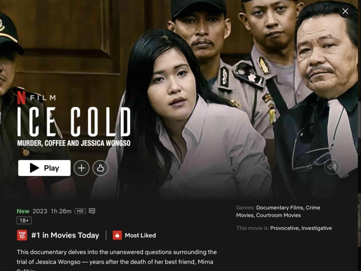 Ice Cold dan Babak Baru Perjalanan Kasus Kopi Sianida Jessica-Mirna