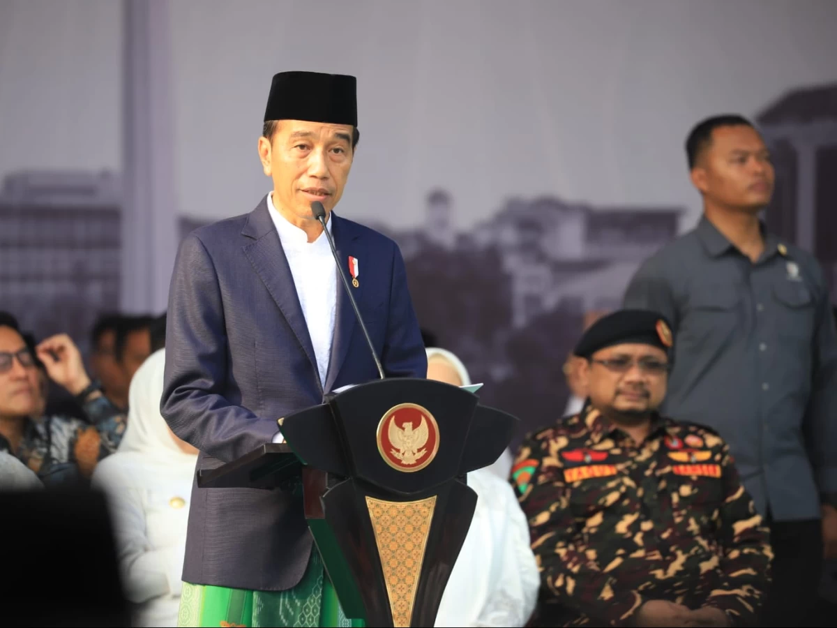Jadi Pembina Apel Akbar Hari Santri, Presiden Jokowi: Sejak Zaman Perjuangan Terbukti Santri Pilar Kekuatan Bangsa