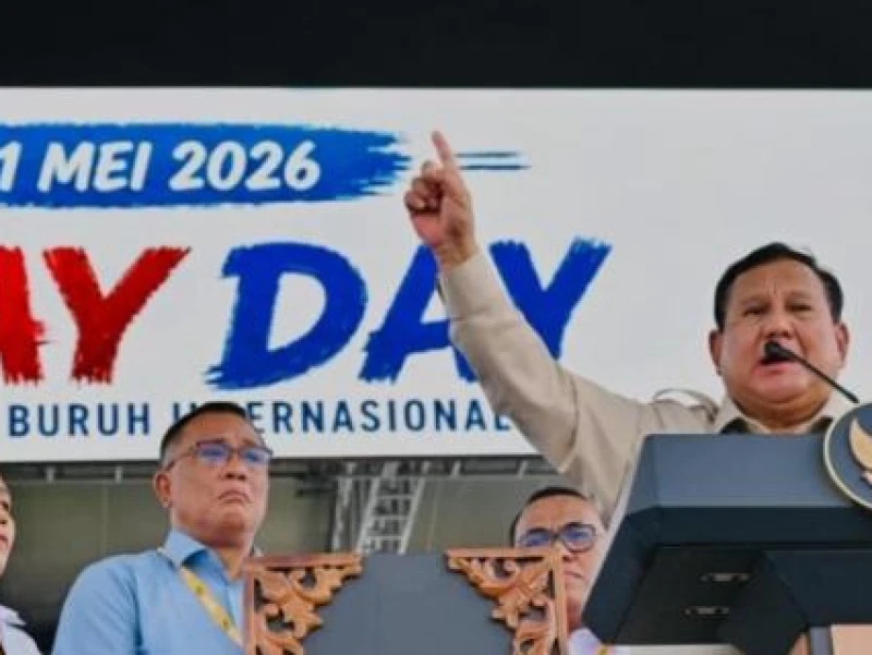 Hari Buruh di Monas, Prabowo Paparkan Sederet Kebijakan Baru untuk Lindungi Pekerja
