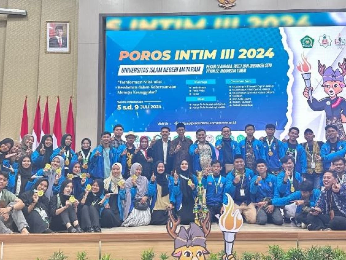 Raih 19 Medali, IAIN Parepare Juara Umum Ajang Poros Intim III 2024 di Mataram NTB