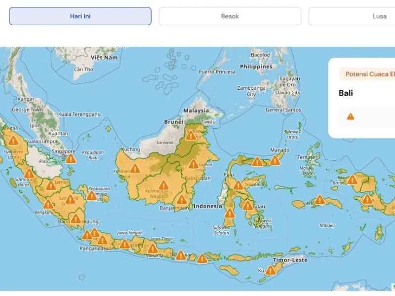 Waspada Cuaca Ekstrem 30-31 Januari hingga 1 Februari, BMKG Soroti Potensi Hujan Lebat dan Angin Kencang