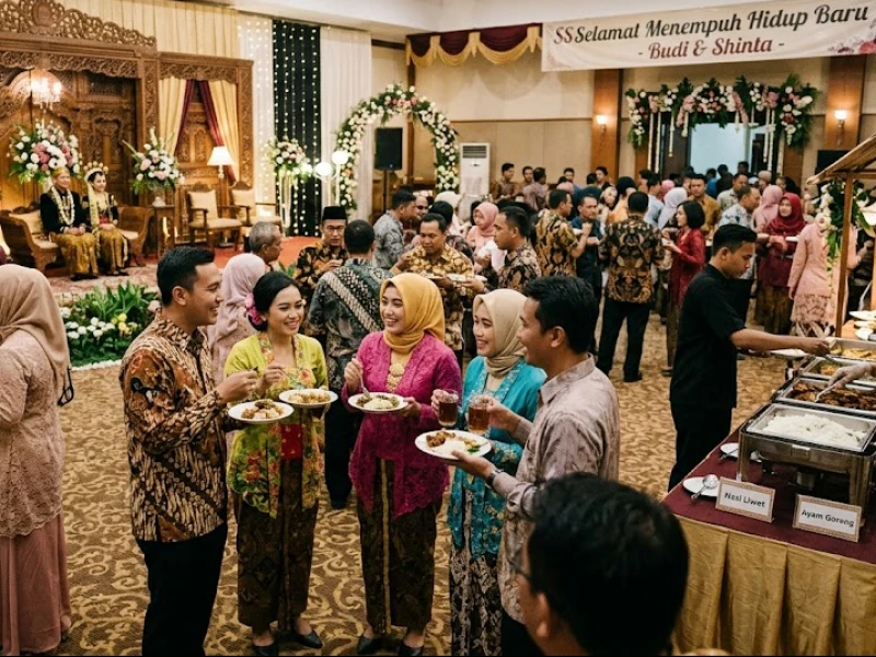 Hukum Makan sambil Berdiri di Pesta Pernikahan