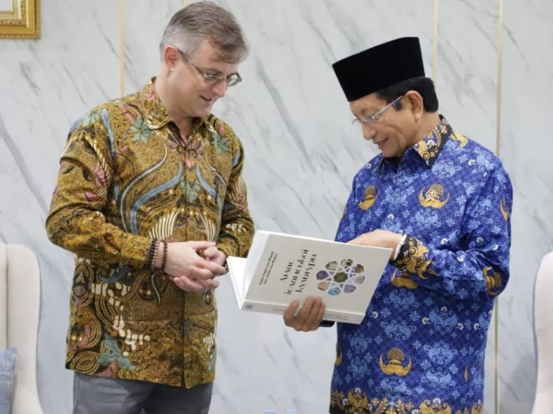 Menag Nasaruddin Umar dan Dubes Ukraina Bahasa Kerja Sama Pertukaran Pelajar