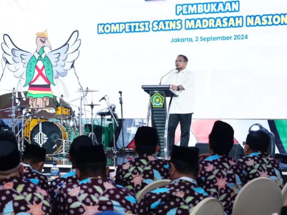 Menag Yaqut Harap Peserta Kompetisi Sains Madrasah 2024 Unggul Intelektual dan Peduli Sesama