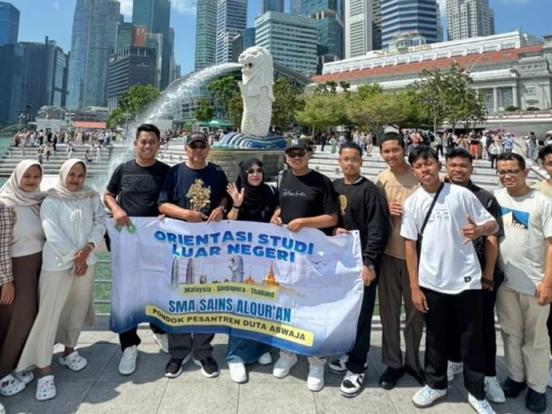 Bekali Santri Go Internasional, Pesantren Duta Aswaja Kudus Orientasi Studi ke Singapura
