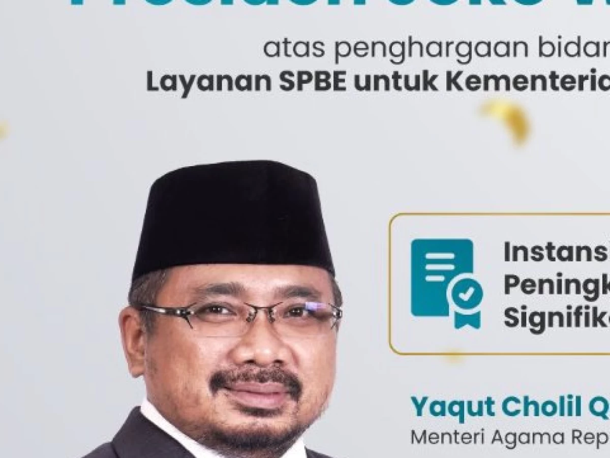 Kemenag Raih Digital Government Award Kategori Instansi dengan Peningkatan SPBE Signifikan