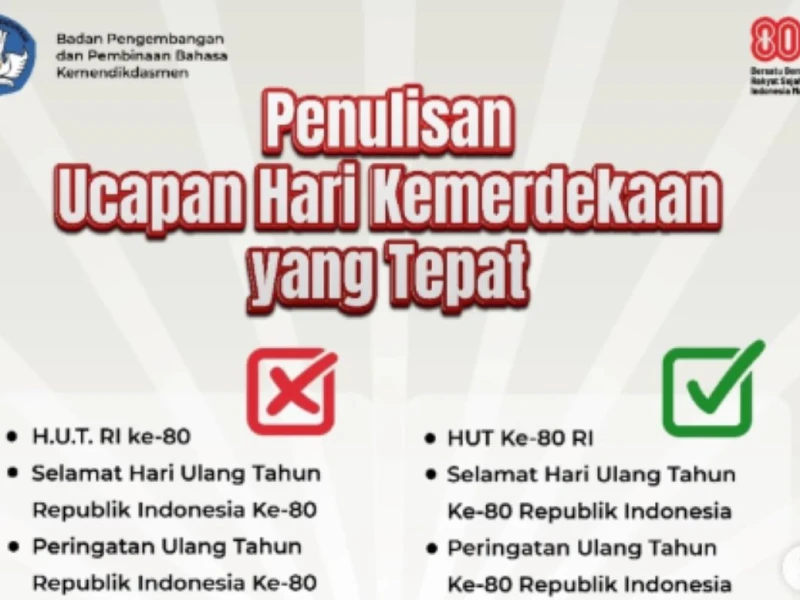Jangan Salah Kaprah, Ini Penulisan Ucapan HUT RI yang Tepat
