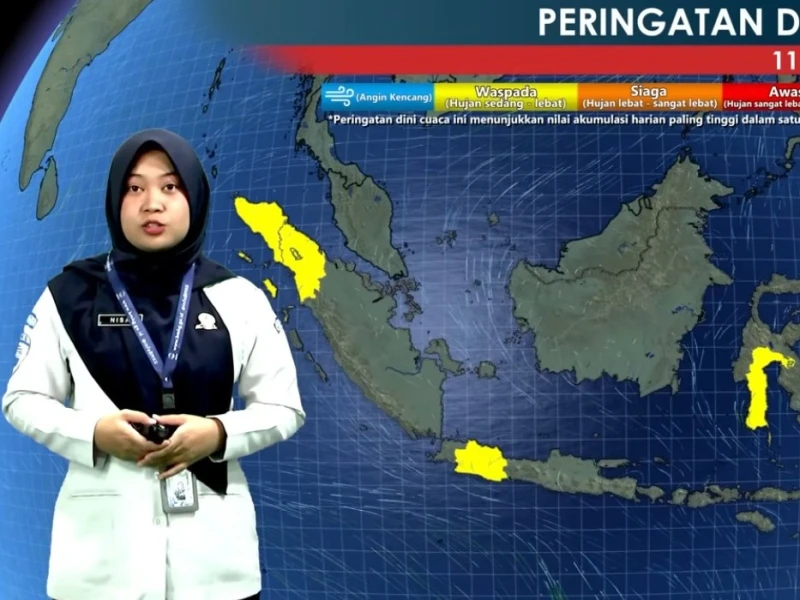 Prediksi BMKG: Sumatera Utara, Riau hingga Papua Berpotensi Hujan Lebat pada Selasa 11 Agustus 2026