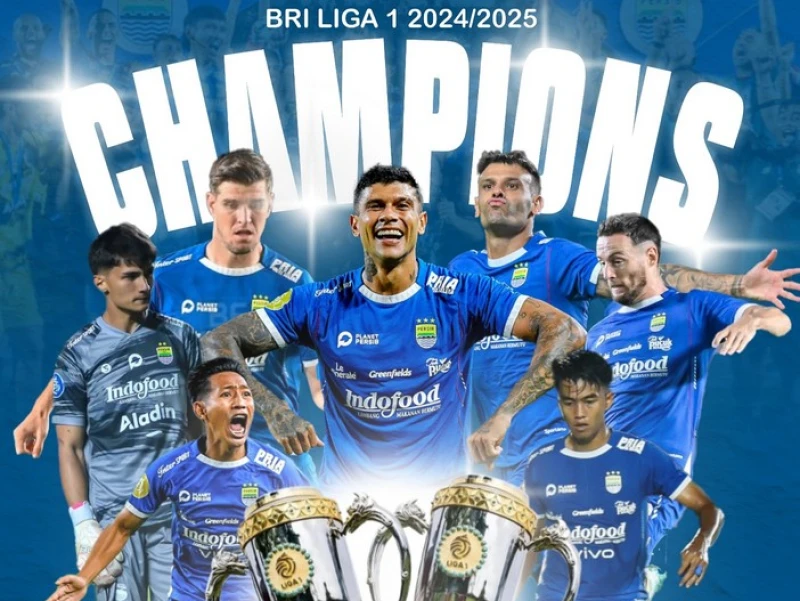 Persib Bandung Sukses Pertahankan Gelar Juara Liga 1 2024/2025