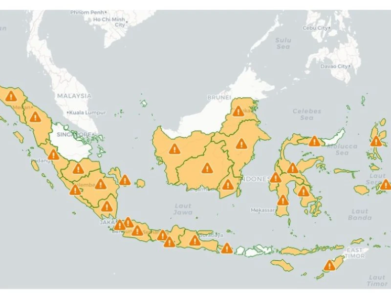 Peringatan Dini Cuaca Ekstrem 22–24 April 2026