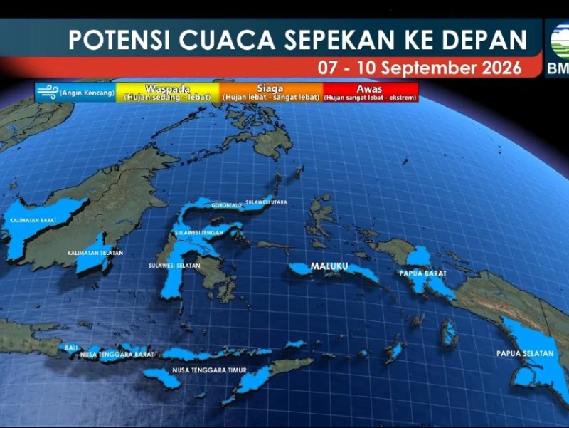 BMKG Ingatkan Cuaca Panas dan Kering Dominasi hingga 10 September 2026