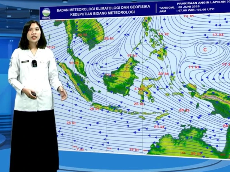 BMKG Peringatkan Potensi Hujan Lebat di Bangka Belitung dan Sulawesi Barat pada Senin 8 Juni 2026