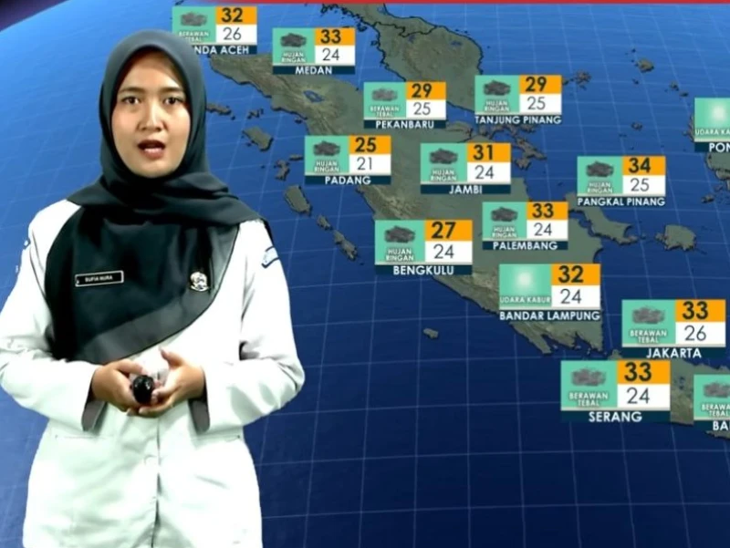 BMKG Prediksi Hujan Sedang-Lebat di Jambi, Sumatera Barat, Riau hingga Papua pada Minggu 16 Agustus 2026