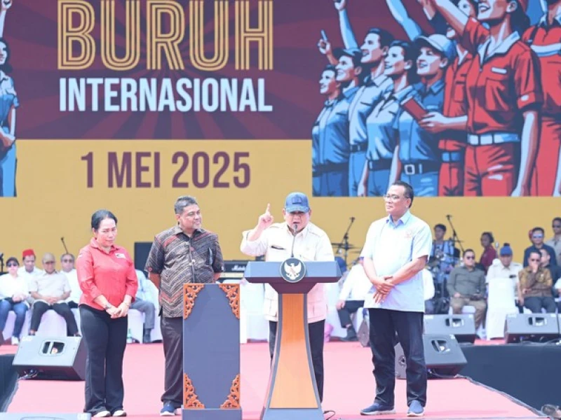 Transkrip Lengkap Sambutan Presiden RI pada Peringatan Hari Buruh Internasional 2025