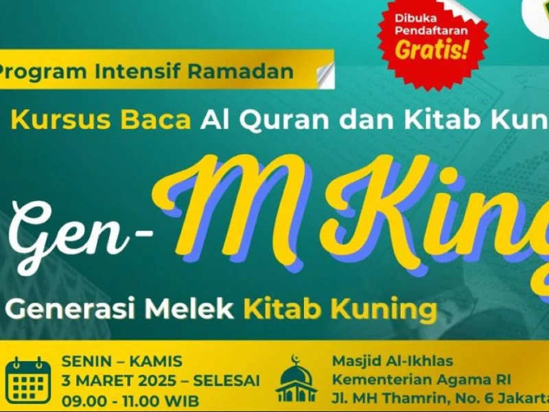 Kemenag Ajak Masyarakat Ikuti Program Cara Baca Al-Qur’an dan Kitab Kuning
