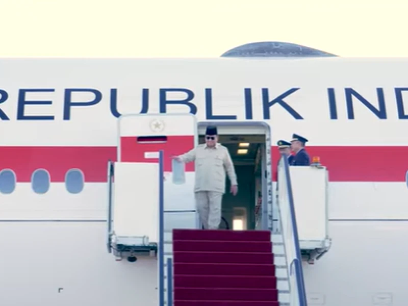 Tiba di Mesir, Prabowo Hadiri KTT Sharm El-Sheikh untuk Perdamaian Gaza