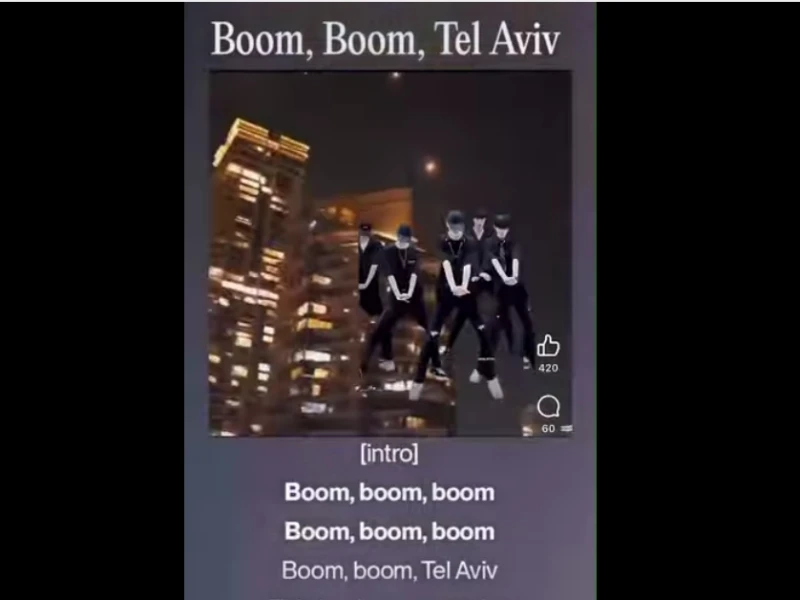 Lirik Satire Lagu 'Boom Boom Tel Aviv' by Lucas Gage untuk Menyindir Israel
