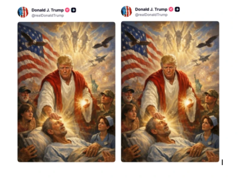 PM Italia Murka, Trump Selain Serang Paus Leo Juga Sempat Unggah Foto AI Menyerupai Yesus