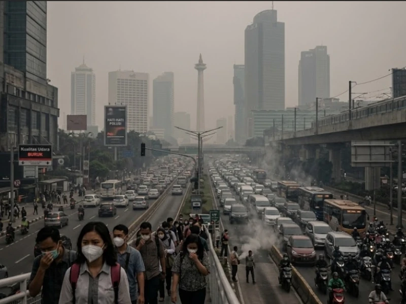 Udara Jakarta Pagi Ini Terburuk Keempat di Dunia Setelah Lahore Pakistan