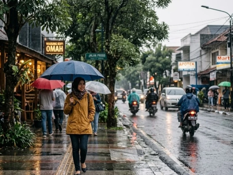 Prakiraan Cuaca, Hari Ini DKI Jakarta Diprediksi Berawan dan Hujan Ringan