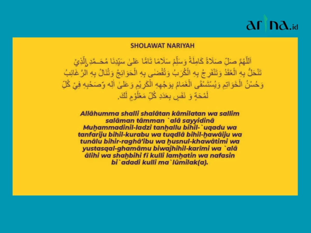 Shalawat Nariyah: Lafal, Terjemah, dan Keutamaannya