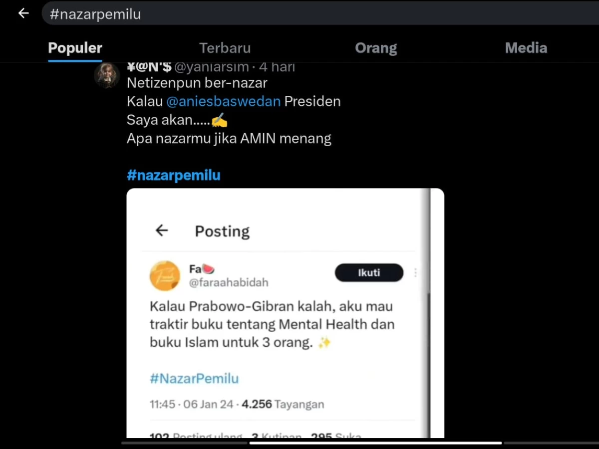 Ramai Tagar #NazarPemilu: Ini Hukumnya dalam Kajian Fikih
