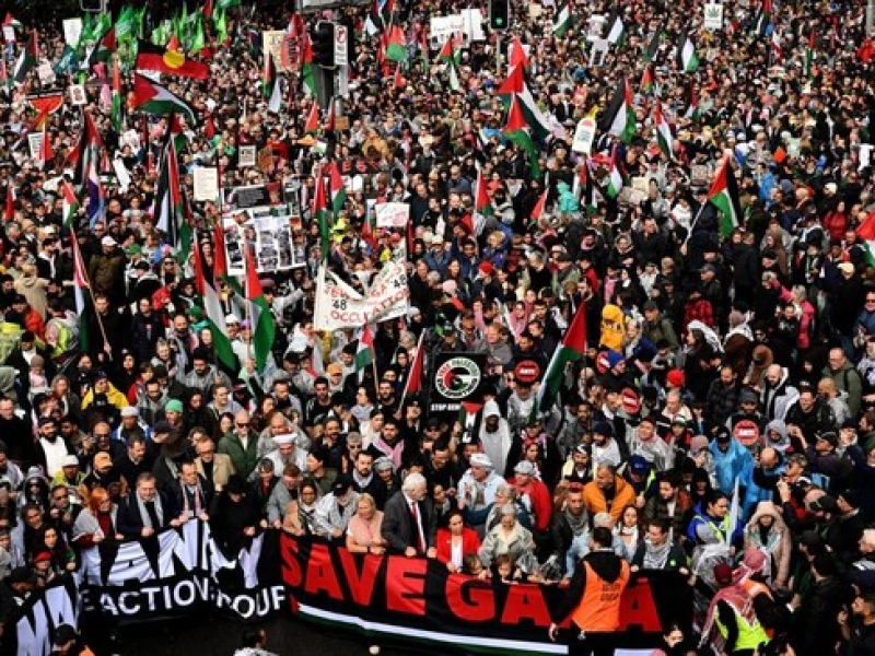 Demonstran di Berbagai Negara Tuntut Akhiri Kelaparan Massal di Gaza