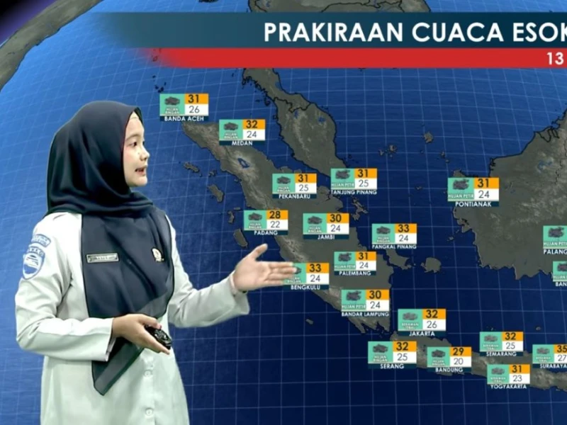 Bibit Siklon 96W Picu Potensi Hujan Lebat di Sejumlah Wilayah Indonesia Rabu 13 Mei 2026